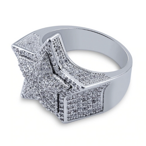 Bague iced out Couleur Argent STR™ - TWShine